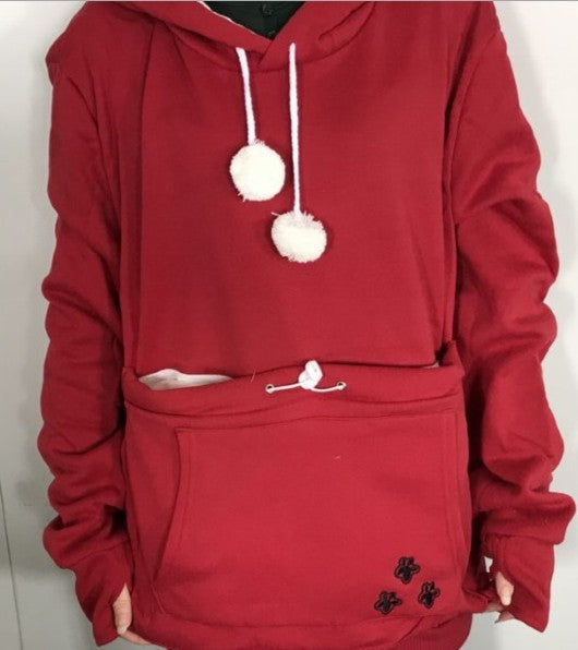 Pullover Sweatshirts With Pet Pocket