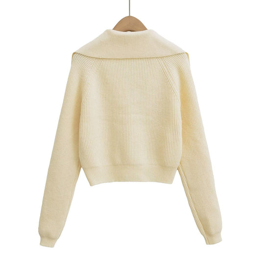 Retro Soft Glutinous Sweater Coat Top