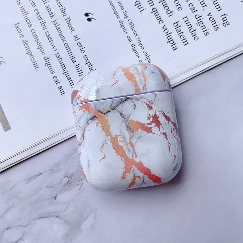 White Marble Case for Airpods Earphone Case