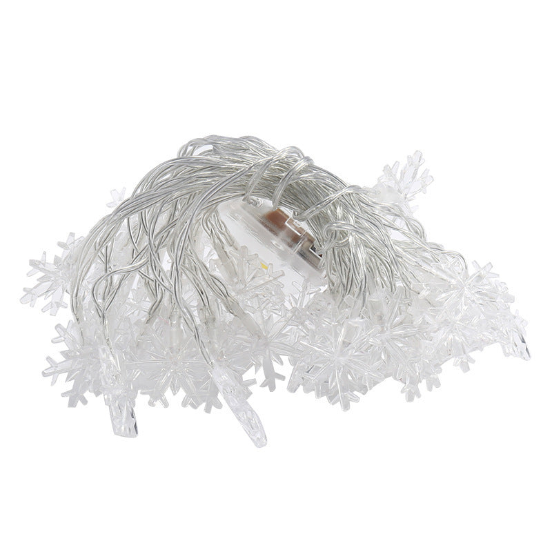 LED Snowflake Light String Small Lanterns Flashing Lights Indoor Room Bedroom Layout Christmas Decoration Lights