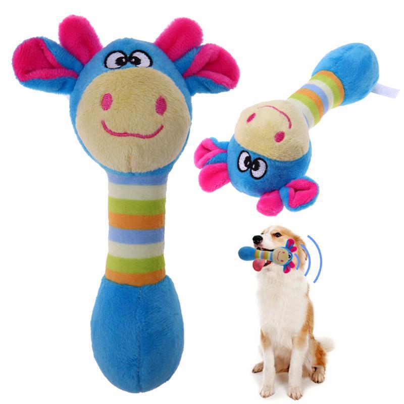 Cute Bite Resistant Pet Plush Toys Sticks Sounding Dog Toys Duck Pink Pig Wholesale