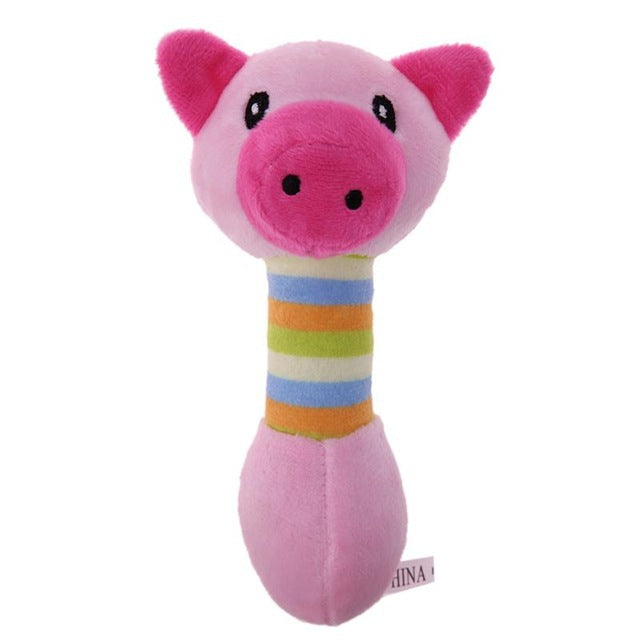 Cute Bite Resistant Pet Plush Toys Sticks Sounding Dog Toys Duck Pink Pig Wholesale