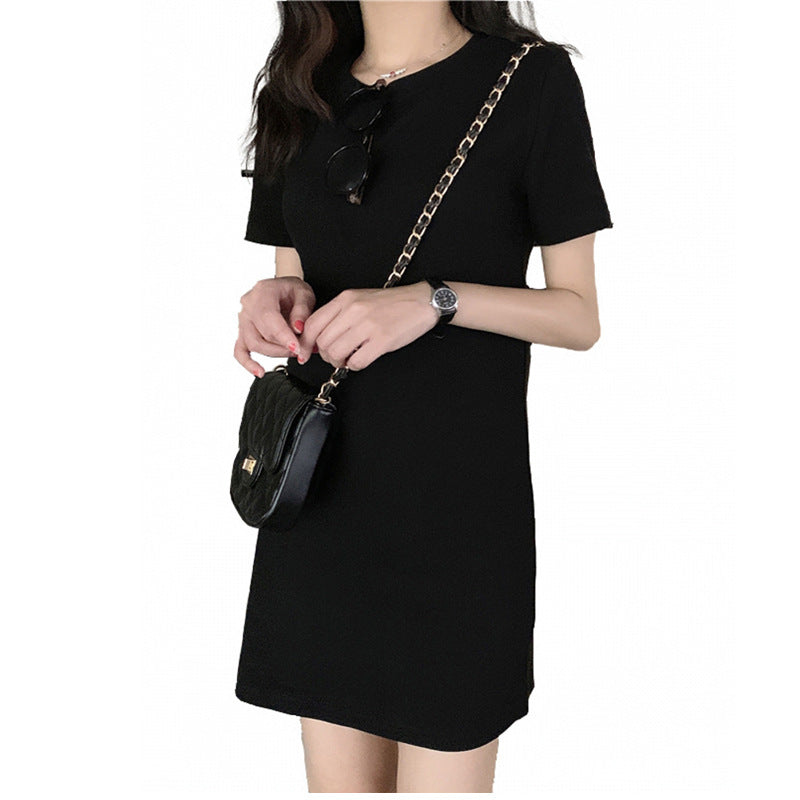 The New 2022 Summer And Korean Version Of The Mid-length Dress Female Student Solid Color Foreign Trade Women's Dress Skirt Clothes Are Available