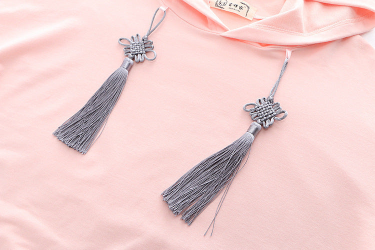 Floral Embroidery Hooded Sweatshirts