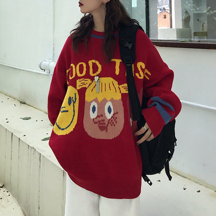 Wind Cartoon Sweater