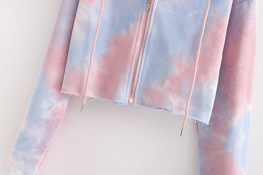 Cropped Sweatshirts Hooded TRAF Vintage