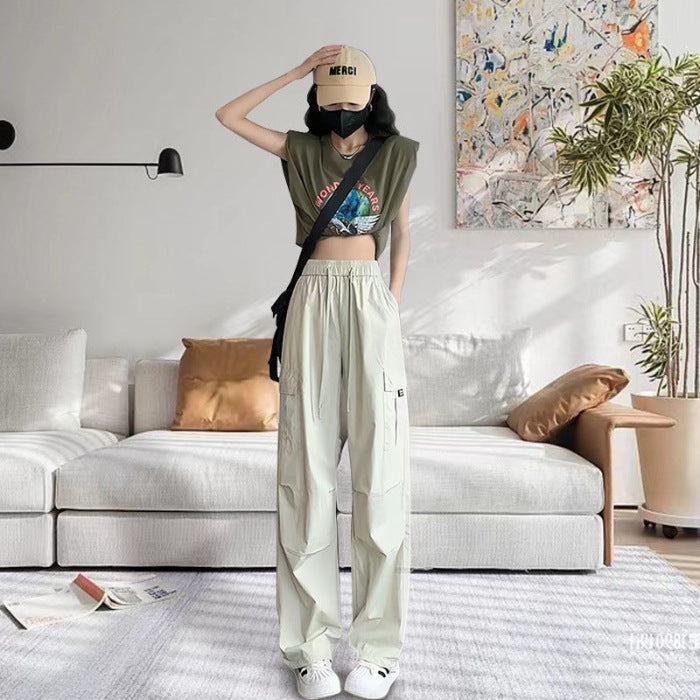 High Waist Slimming Draping Trousers For Women
