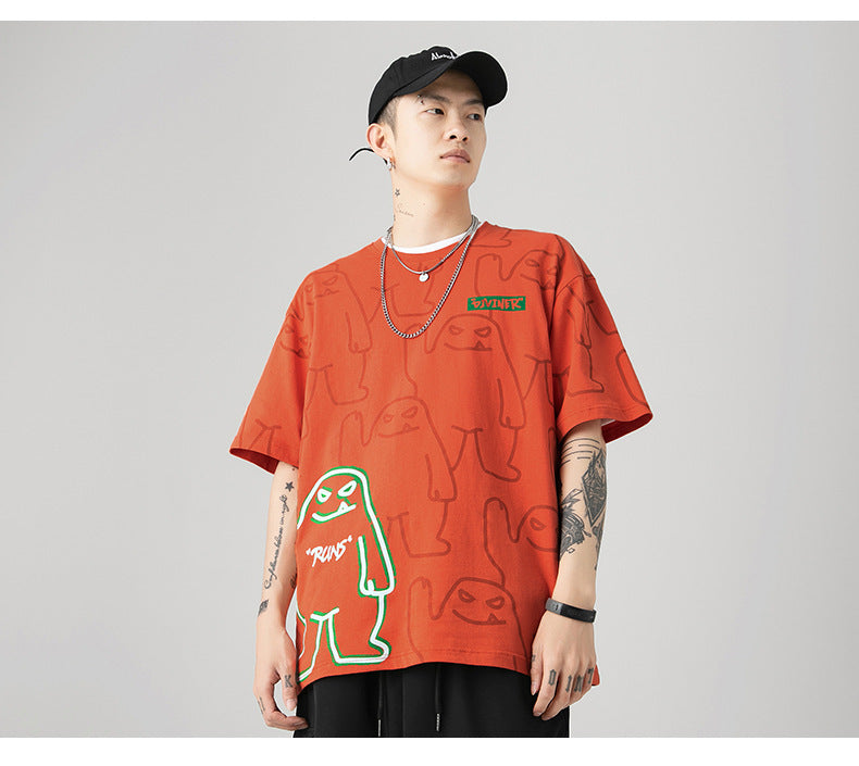 Bear Print Short-Sleeved Shirt