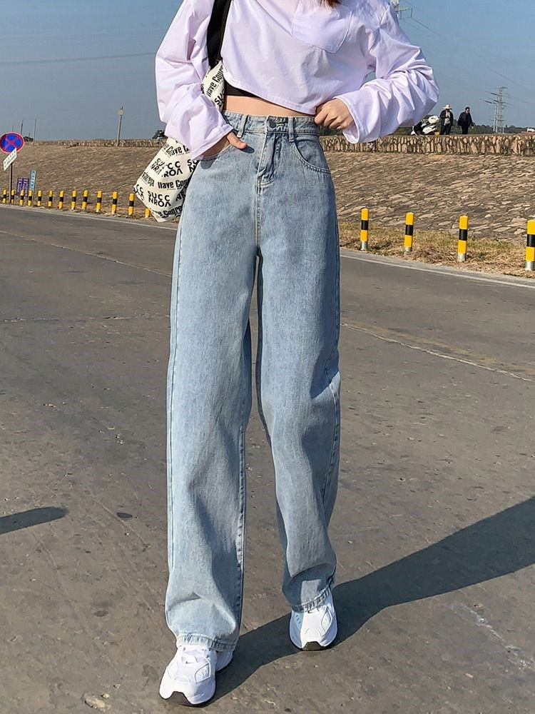 Bottom Baggy Denim Pants For Women