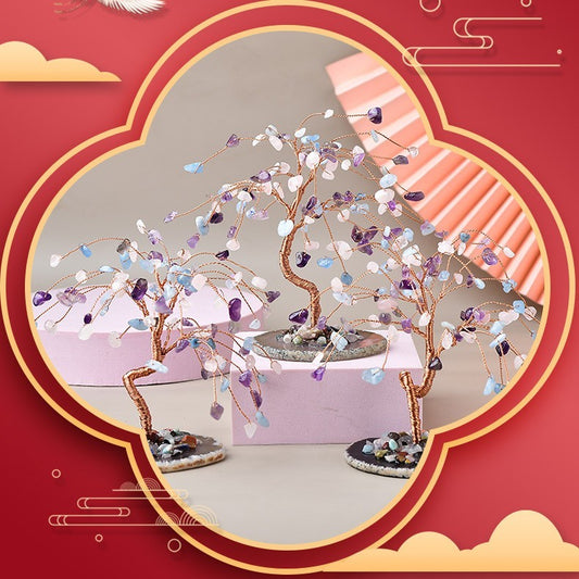 Crystal Rubble Tree Decoration Home