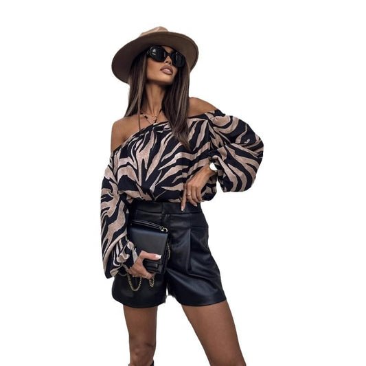 Spring Halter Women's Top Long Sleeve