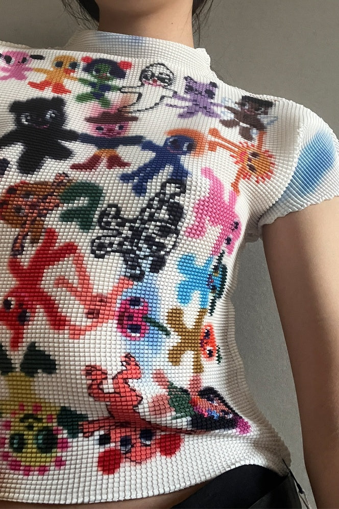 Cropped Tops Women Short Sleeve