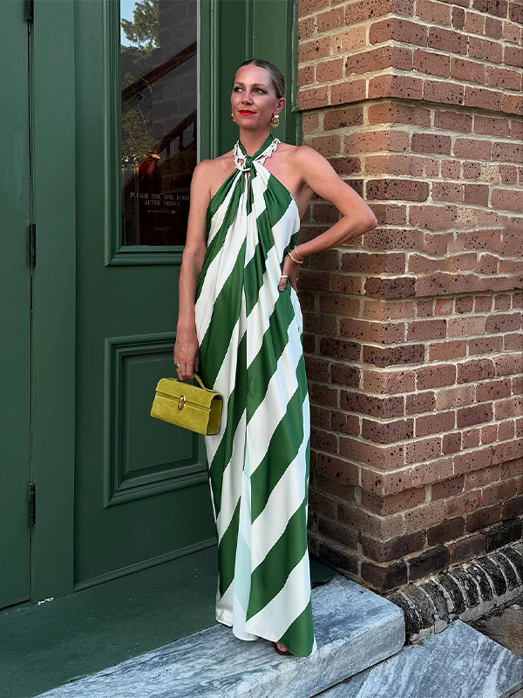 Striped Halter Dress