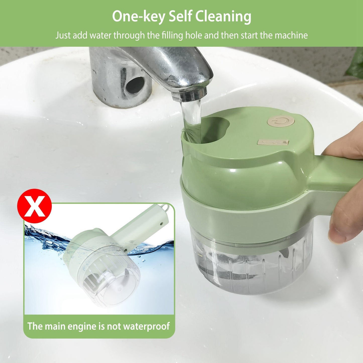Multipurpose 4 In 1 Handheld Electric Vegetable Cutter Set Portable Wireless Garlic Mud Masher Garlic Press And Slicer Set Multifunctional Electric Mini Food Processor