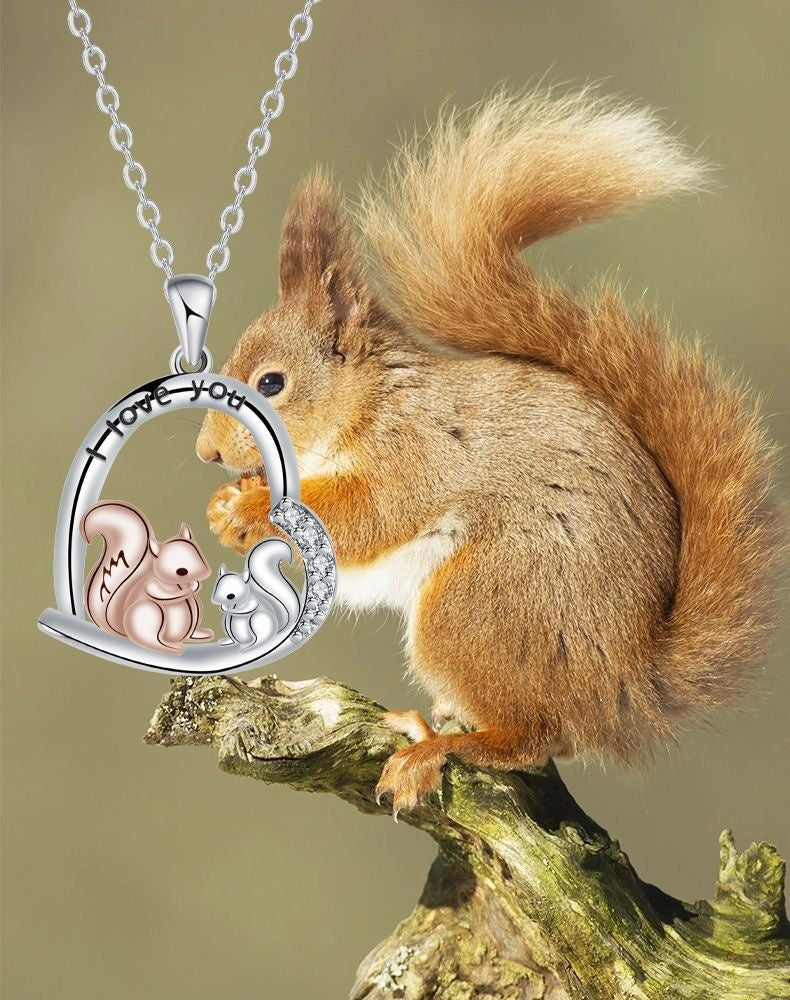 Little Squirrels Exquisite Pendant Necklace