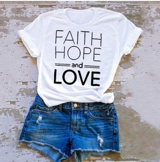 Faith hope and love T-shirts