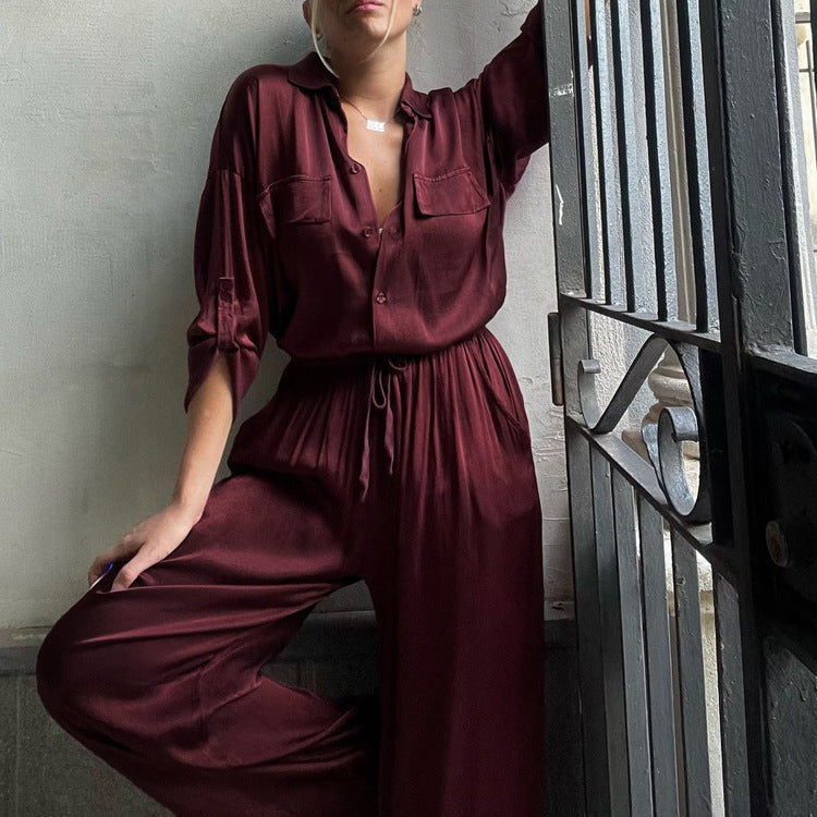 High Waist Trousers Two-piece Set