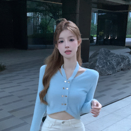 Knitted Cardigan Sweater Outer Tops Women