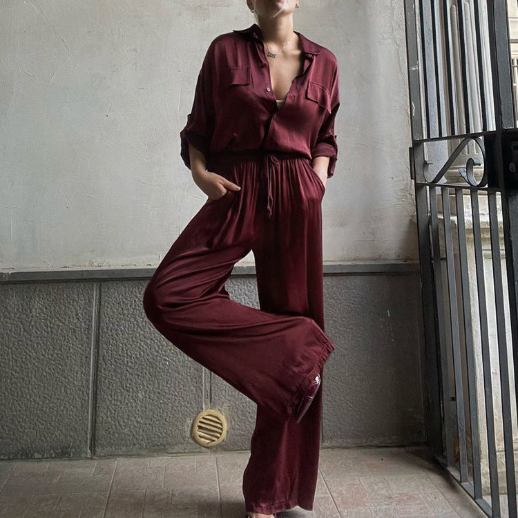 High Waist Trousers Two-piece Set