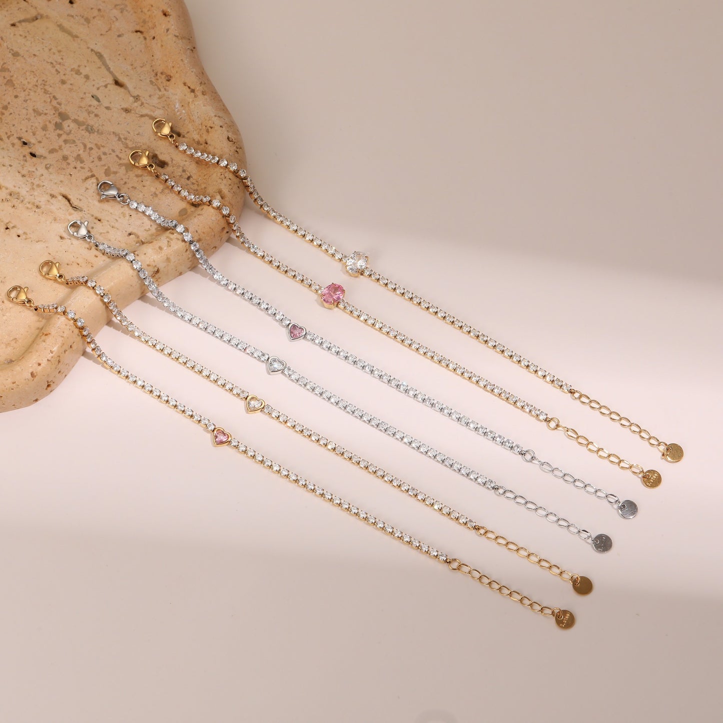 Titanium Steel Bracelet Inlaid Zircon