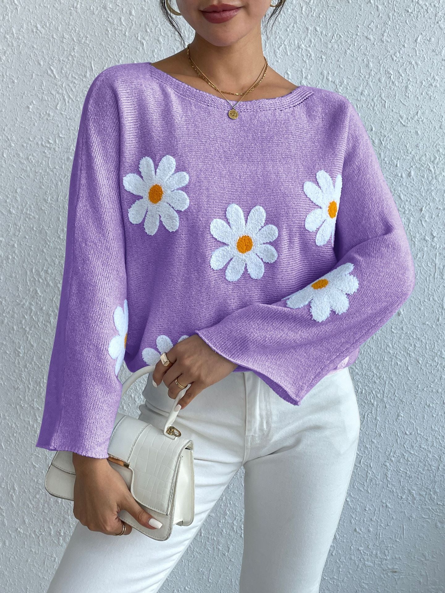 Bat Sleeve Sweater For Women