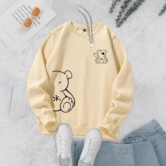 Teddy Bear Printing Sweatshirts