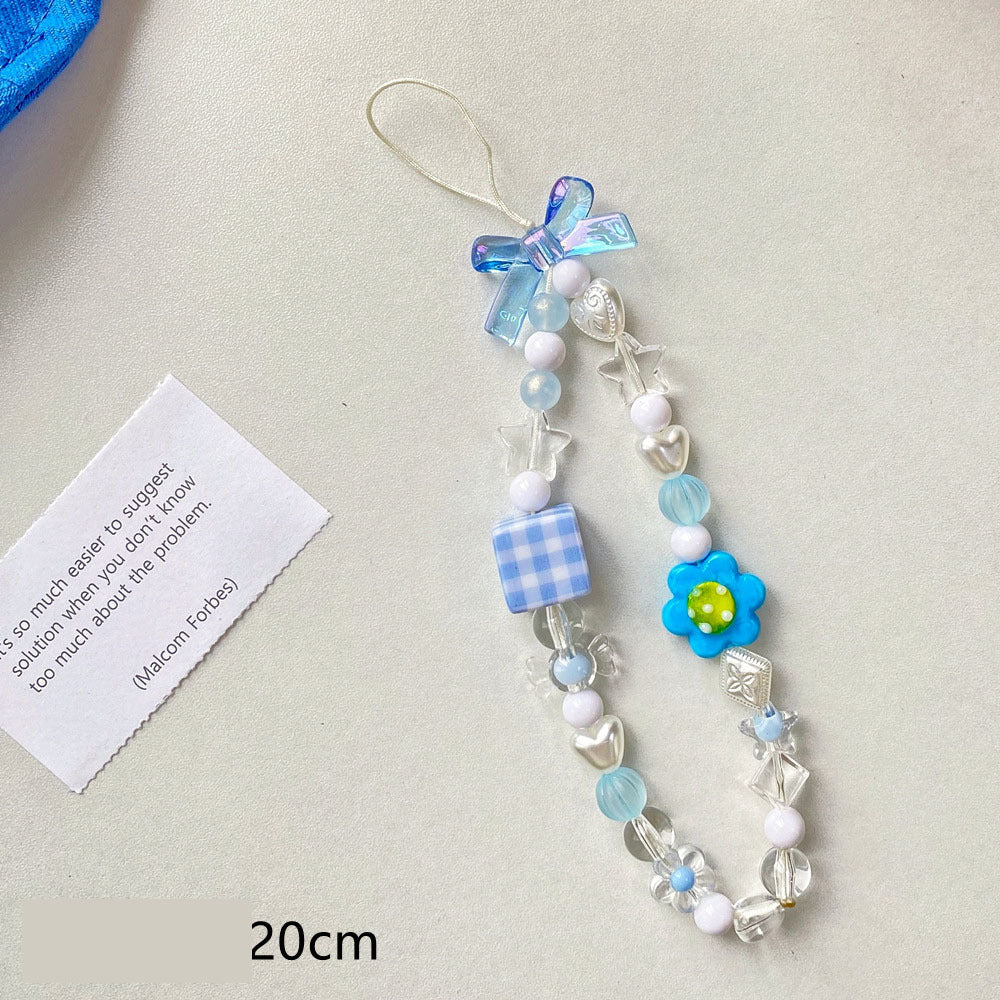 Beaded Flower Mobile Phone Lanyard