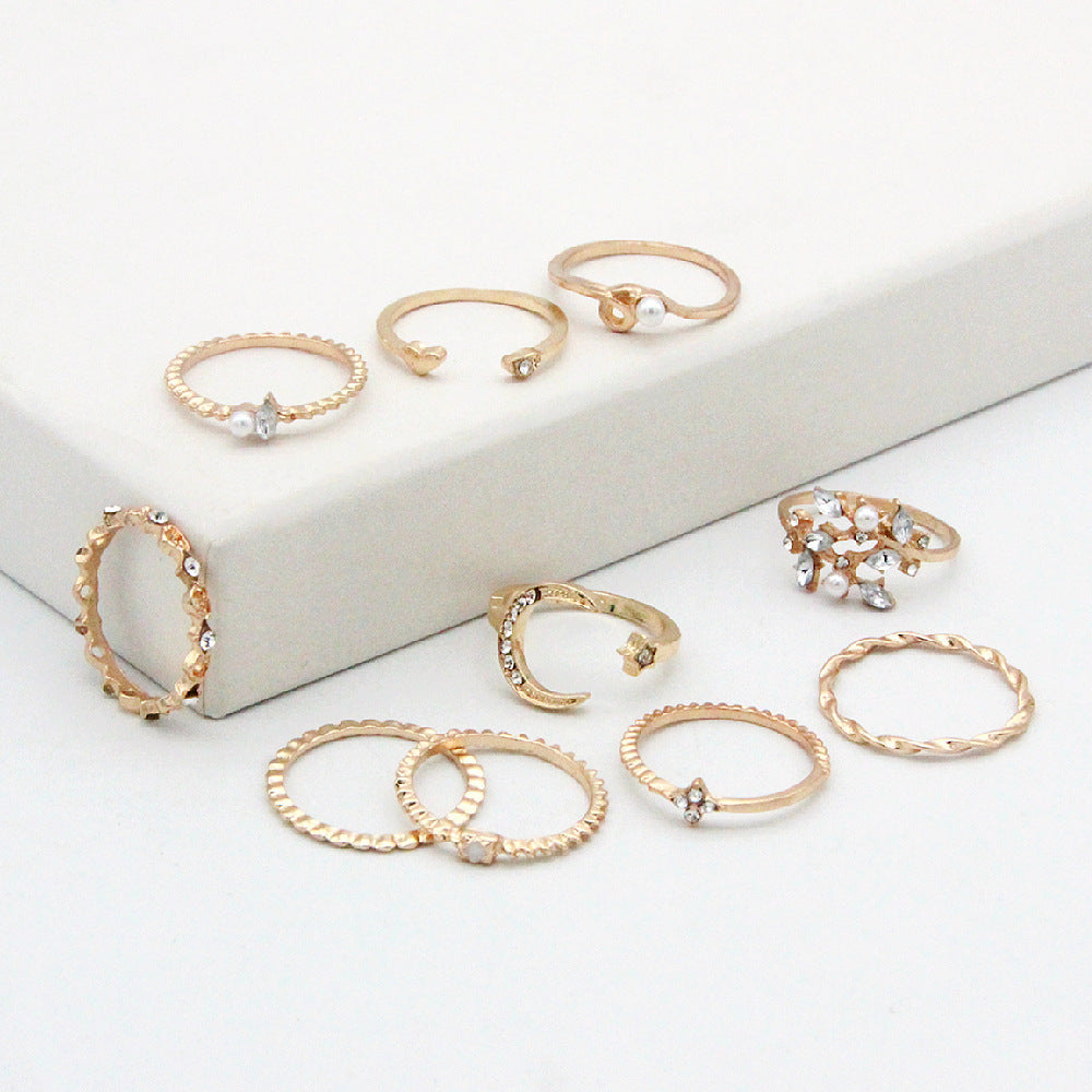Bohemian 10-Piece Ring Set