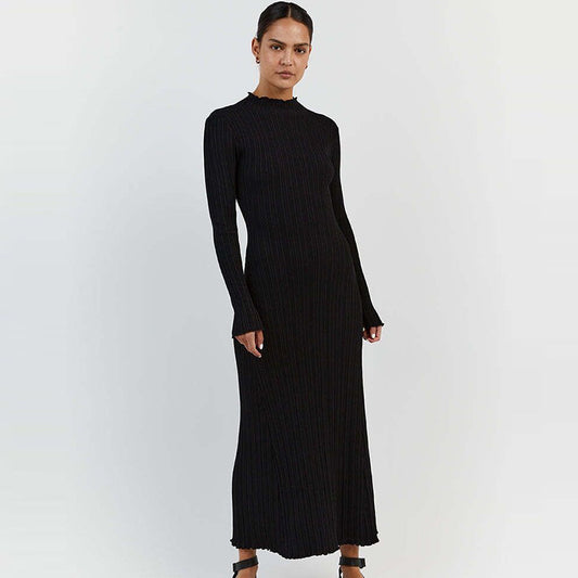 Turtleneck Waist-controlled Slim Fit Slimming Dress
