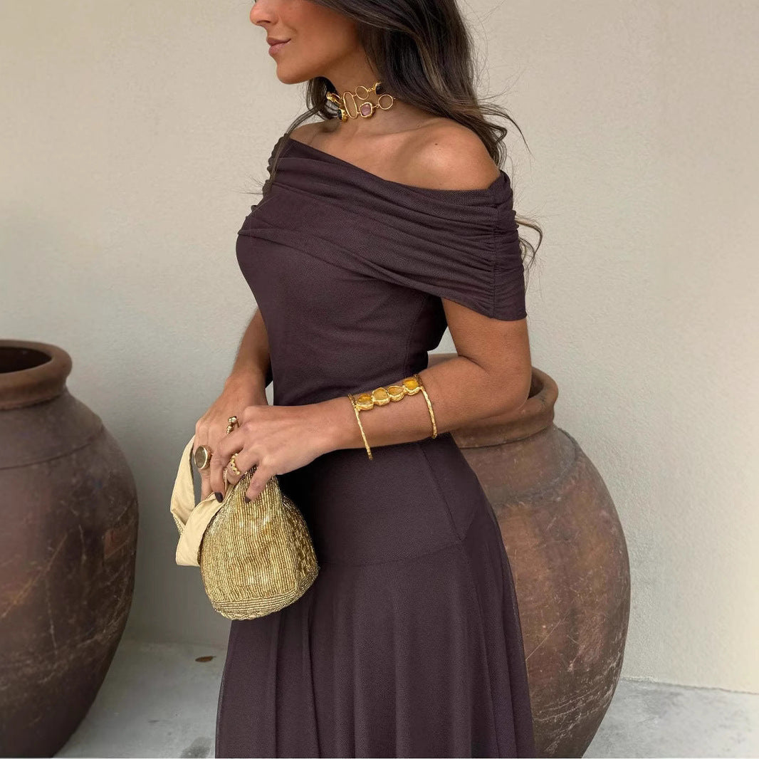 Mesh Slim Fit Patchwork Dress
