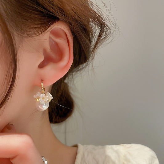 S925 Silver Needle Korean Pearl Earrings