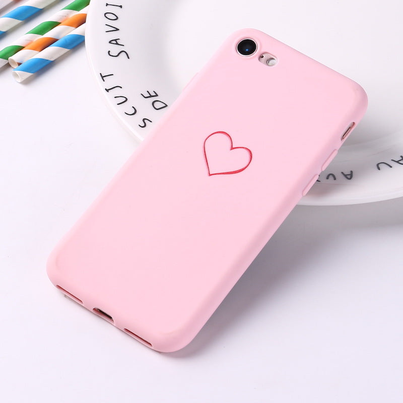 Heart print phone case