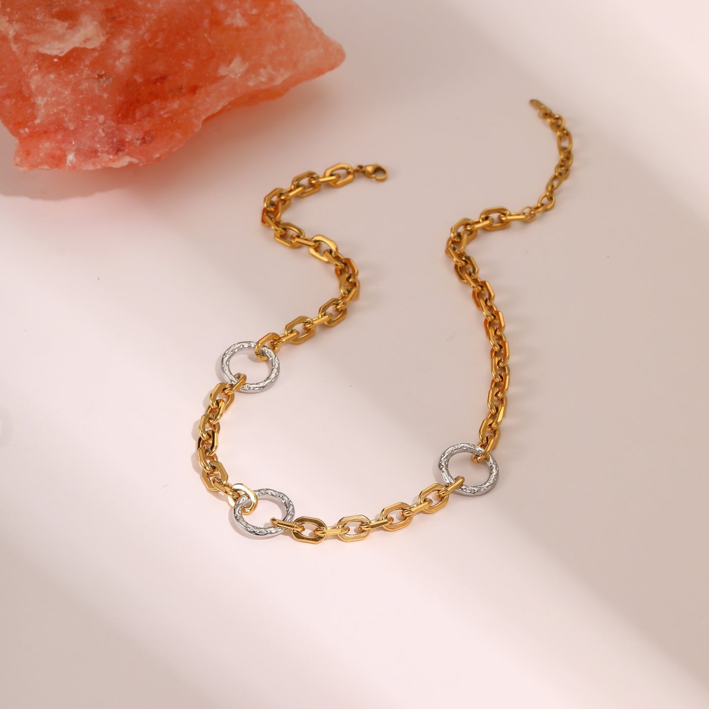 Stainless Steel Necklace Bracelet High Sense Titanium Steel No Fading