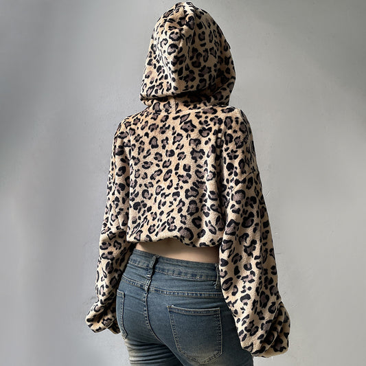 New All-matching Hooded Zip Cardigan Tops Women