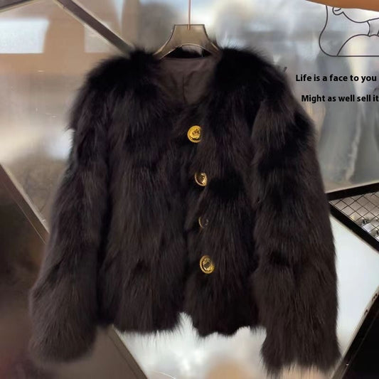Faux Fox Fur High-end Coat For Women