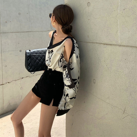 Off-shoulder Floral Shirts