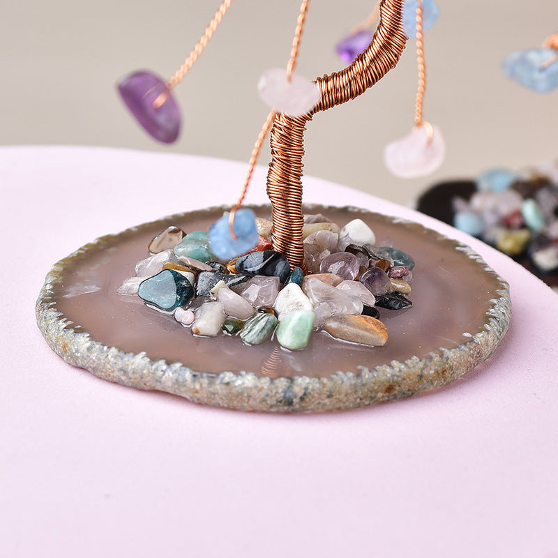 Crystal Rubble Tree Decoration Home