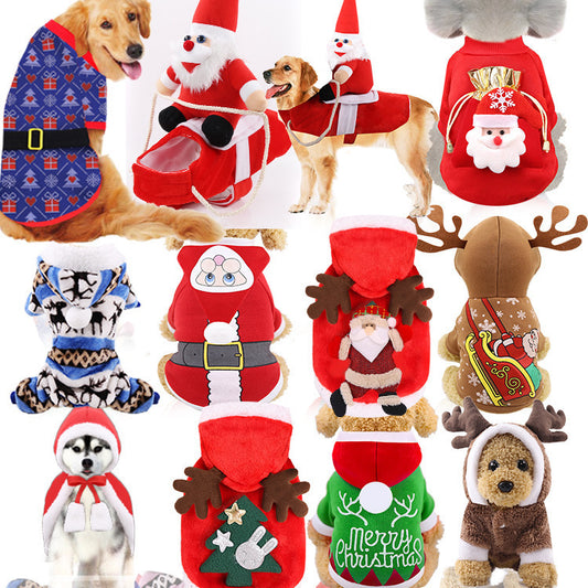 Christmas Pet Clothes Small, Medium And Large Dogs, Cats And Dogs, Winter Cotton Clothes