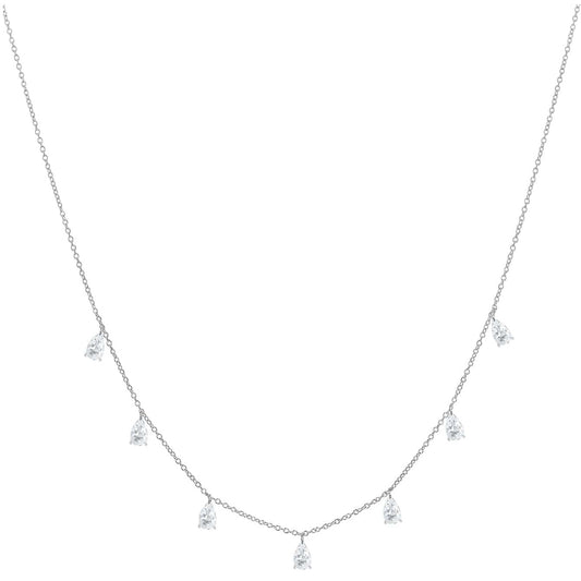 Gentle Drop-shaped Artificial Zircon Necklace