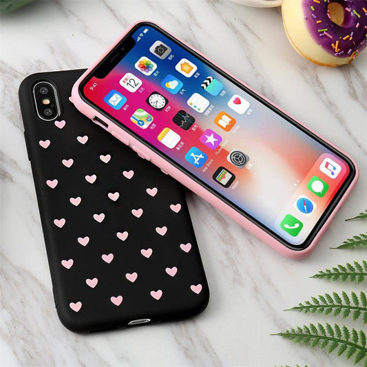 Suitable For IPhone 11 Pro Max Mobile Phone Shell Pink Black Candy Color Multi-love Personalized Custom