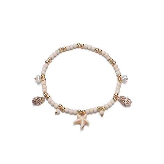 Fashion Ocean Style Starfish Conch Turquoise Woven Women