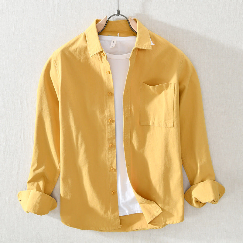 New Single Pocket Long Sleeve Casual Shirt