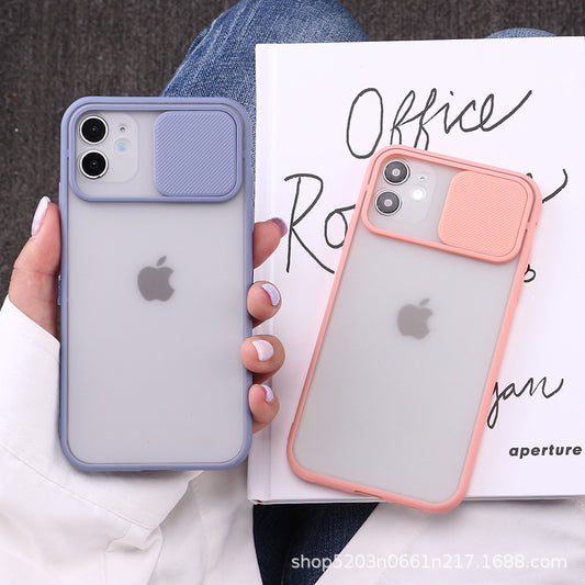 Suitable For Lens Hole Protection IPhone11MAX Two-in-one Anti-fall Sliding Window Mobile Phone Case Apple 12/XS/7P