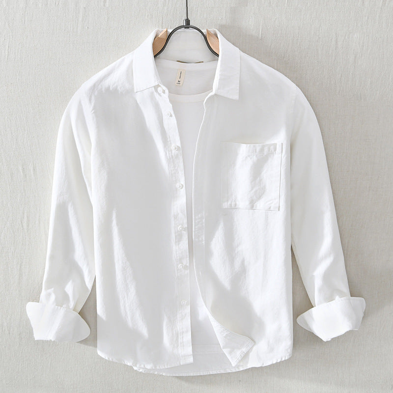 New Single Pocket Long Sleeve Casual Shirt