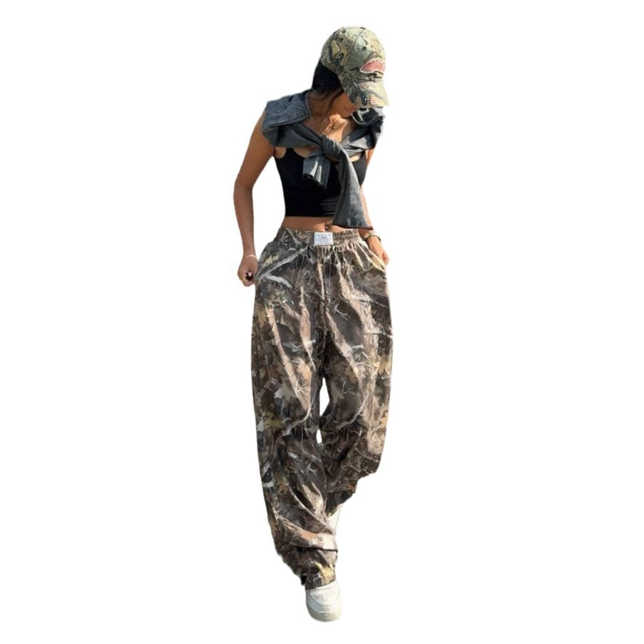 Spice Girls Women's New High Waist Wide Leg Pants Loose Slim Spice Girls Casual Pants Amazon