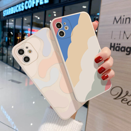 Stitching Art Iphone12 Mobile Phone Shell 7/8plus Suitable For Apple 1112pro Straight Edge Geometric XS