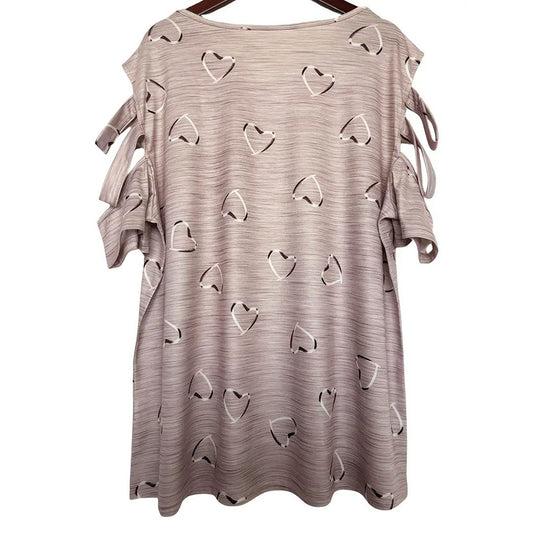 Hollow Out Short Sleeve Tops