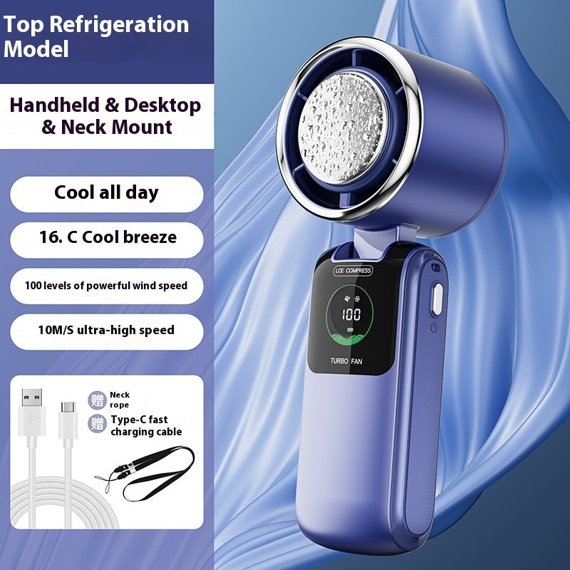 Ice Pack High-Speed Handheld Electric Fan