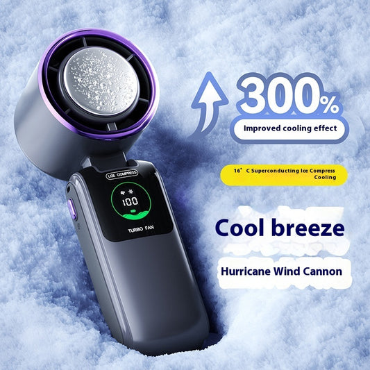 Ice Pack High-Speed Handheld Electric Fan