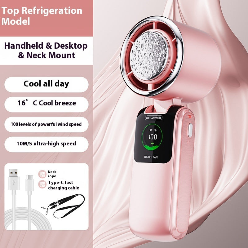 Ice Pack High-Speed Handheld Electric Fan